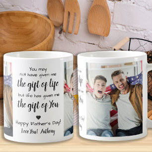 BONUS PAPPA Anpassningsbar 2 Fotosteg Pappa Fars d Kaffemugg