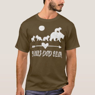 Bonus Pappa Bear Shirt med fyra Unge-gåva från klu T