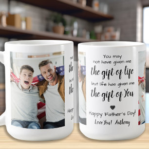 BONUS PAPPA Dikt Anpassningsbar 2 Photo Fars dag Kaffemugg
