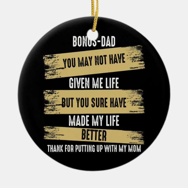 Bonus Pappa du kanske inte har gett mig livsoffert Julgransprydnad Keramik (Framsidan)