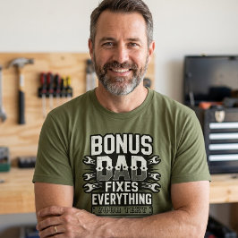 Bonus Pappa Fixar Allt Handyman Fars Dag T Shirt