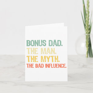 Bonus Pappa Mannen Myten Dåligt Inflytande Pappa Kort