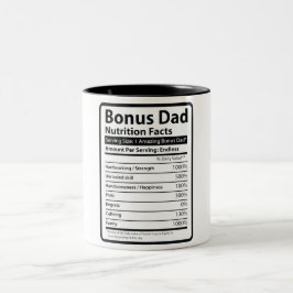 Bonus Pappa Nutrition Facts Två-Tonad Mugg