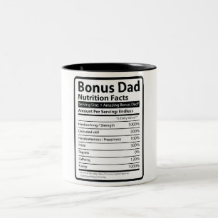 Bonus Pappa Nutrition Facts Två-Tonad Mugg
