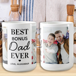 BONUS PAPPA Personlig 2 Photo Fars dag Kaffemugg