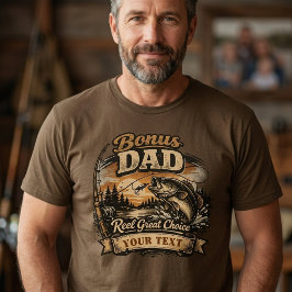 Bonus Pappa Reel Stort Val Fiske Fars Dag T Shirt