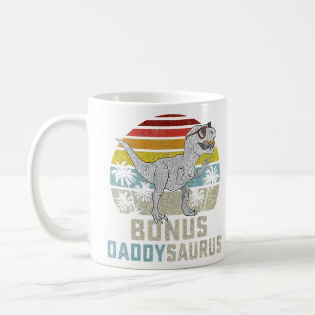 Bonus pappa Saurus T Rex Daddysaurus Stepdad Match Kaffemugg (Vänster)