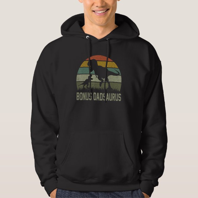 Bonus Pappa Saurus T Rex Dinosaur PappaSaurus-fami Hoodie (Framsida)