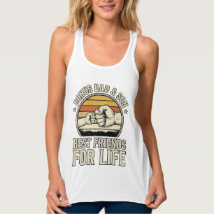 Bonus Pappa & Son Best Friends Vintage T-Shirt Des Linne Med Racerback
