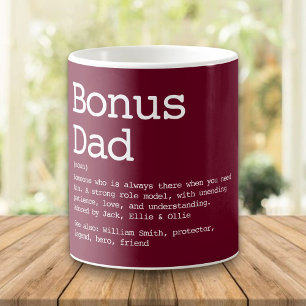 Bonus Pappa Styvpappa Definition Burgunderröd Kaffemugg