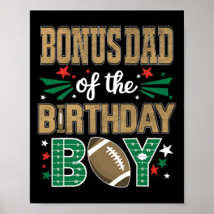 Bonus Pappa Till Födelsedags Pojken Fotboll Familj Poster