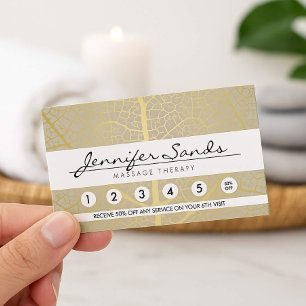 Bonuskort elegant i Guld Träd Mönster Visitkort
