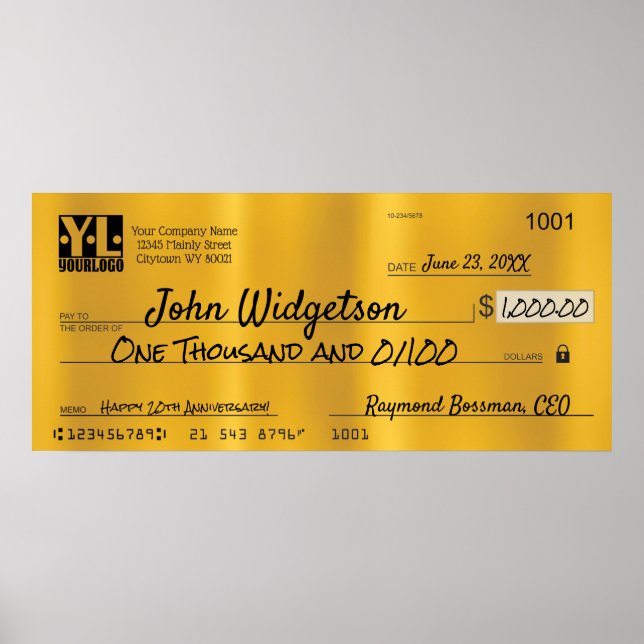 Bonuspris för giant faux-presentationskontroll poster (Framsidan)