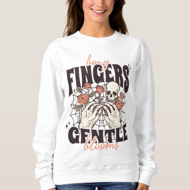 Bony finger gentle blommoms T-Shirt (Framsida)
