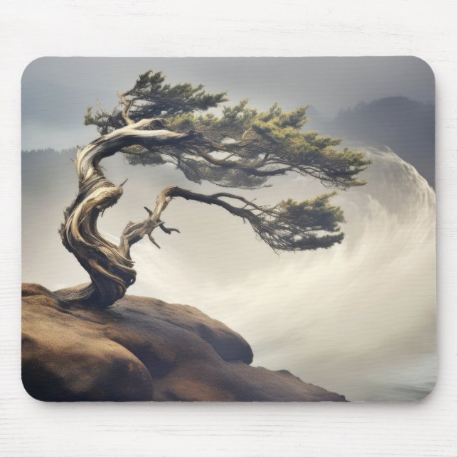 Bonzai Plant Vind Tranquil Peacval Nature Serene Musmatta (Framsidan)