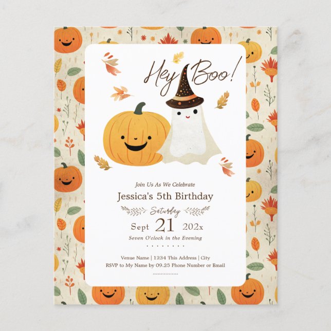 Boo 5:e födelsedagen Halloween (Framsida)