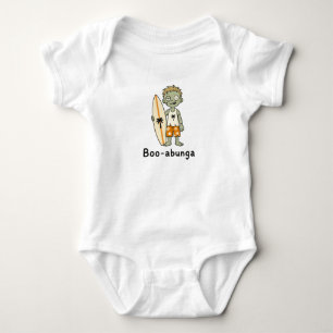 Boo-abunga Söt Halloween Zombie Surfar Bebis T Shirt