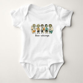 Boo-abunga | Söt Halloween Zombie Surfar Bebis T Shirt