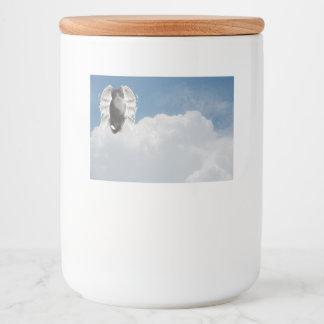 Boo Angel 7 x 5 cm etikett för matbehållare