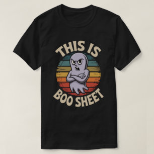 Boo-ark Retro Stil Rolligt Halloween-kostym T Shirt