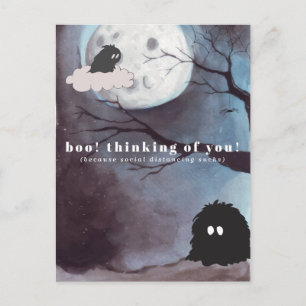 Boo! Att tänka på dig Cute Halloween Vykort