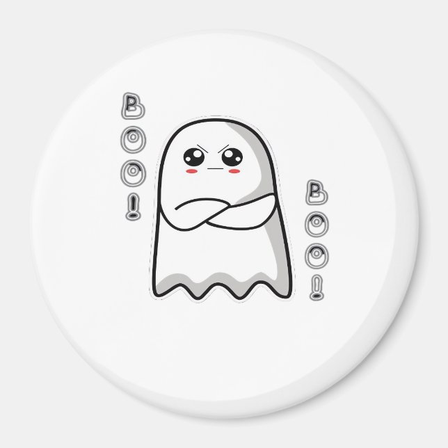 Boo Av Missnöje Klassisk Retro Magnet (Framsidan)