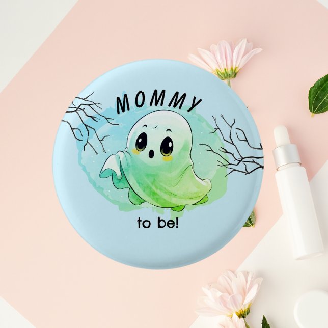 Boo Baby Shower Halloween Blue Theter Cute Party Knapp (Skapare uppladdad)