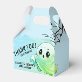 Boo Baby Shower Halloween Blue Theter Cute Party Presentaskar