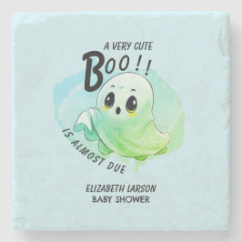 Boo Baby Shower Halloween Blue Theter Cute Party Stenunderlägg