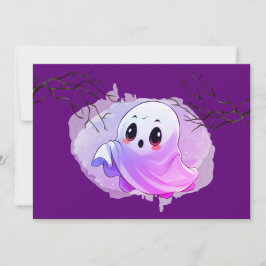 Boo Baby Shower Halloween Deep Lila Thmet Party Tack Kort