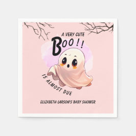 Boo Baby Shower Halloween Rosa themed Cute Party Pappersservett