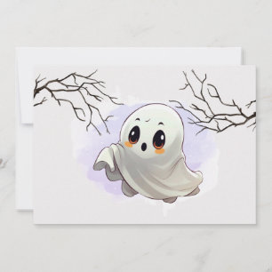 Boo Baby Shower Halloween-tema Rolig Födelsedagsfe Tack Kort