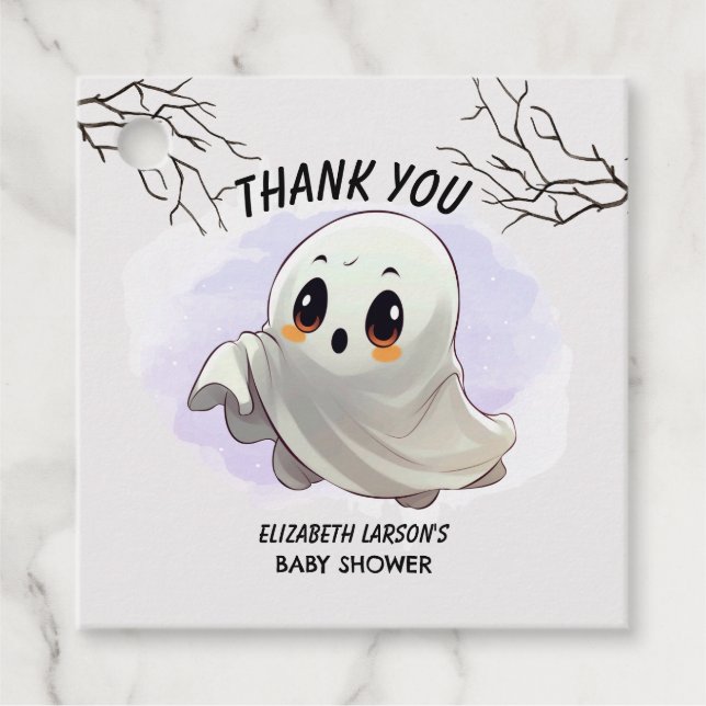 Boo Baby Shower Halloween themed Cute Party Gåvor Etiketter (Framsida)