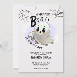 Boo Baby Shower Halloween themed Cute Party Inbjudningar