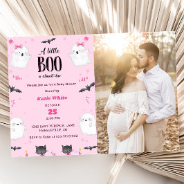Boo Baby Shower Vår lilla Boo är nästan här Inbjudningar