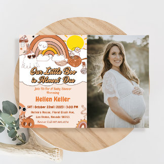Boo Baby Shower vår lilla boo är snart klar Inbjudningar