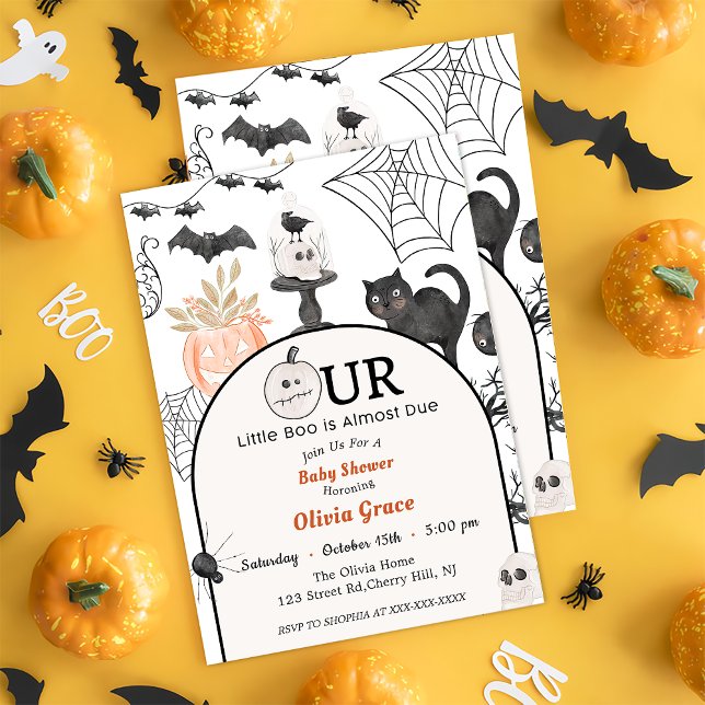 Boo Baby Shower vår lilla boo är snart klar Inbjudningar (Skapare uppladdad)