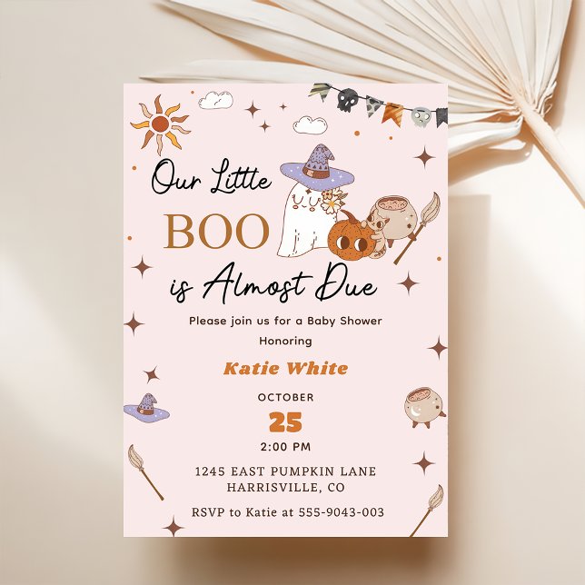 Boo Baby Shower vår lilla boo är snart klar Inbjudningar (Skapare uppladdad)