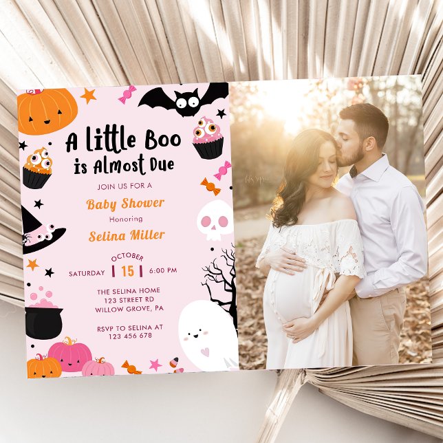 Boo Baby Shower vår lilla boo är snart klar Inbjudningar (Skapare uppladdad)