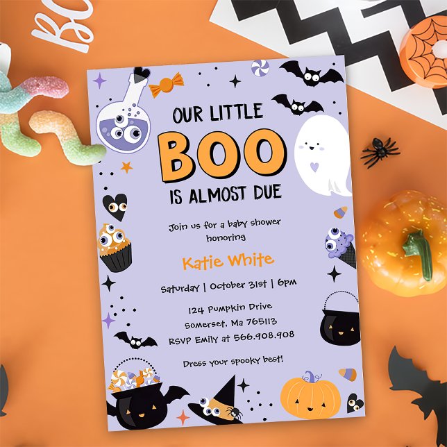 Boo Baby Shower vår lilla boo är snart klar Inbjudningar (Skapare uppladdad)
