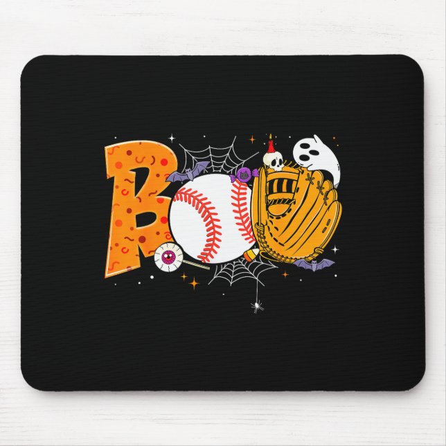 Boo Baseball Player Catcher Tcher Funny Halloween  Musmatta (Framsidan)