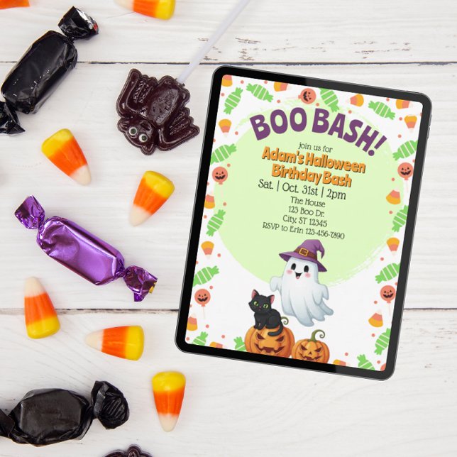 Boo Bash, Halloween-födelsedag Inbjudningar (Skapare uppladdad)