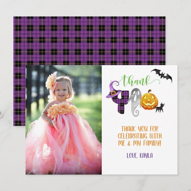 Boo Bash Tack Kort Foto (Fram/baksida)