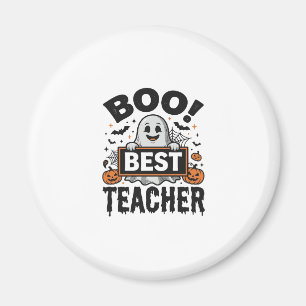 Boo Bästa Lärare Vintage Halloween Lärare Design_ Magnet