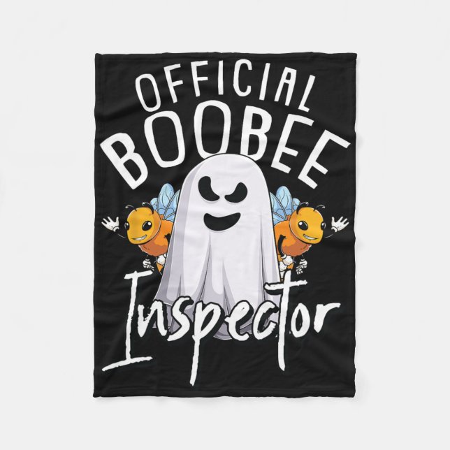 Boo-bee-inspektör Lazy Diy Halloween Costume Funny Fleecefilt (Framsidan)
