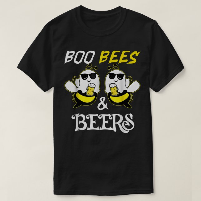 Boo Bees & Beers Couples Halloween Costume  T Shirt (Design framsida)