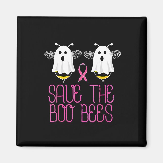 Boo Bees Breast Cancer Halloween Magnet (Framsidan)