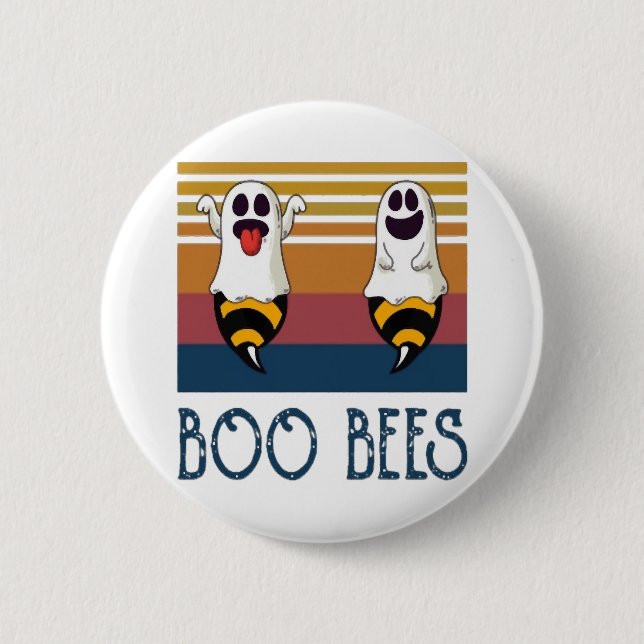 Boo Bees Couple Ghost Halloween-skjorta Knapp (Framsida)