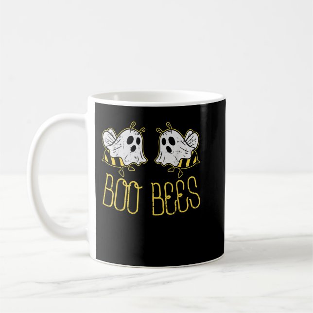 Boo Bees Funny Couples Halloween Costume For Adult Kaffemugg (Vänster)