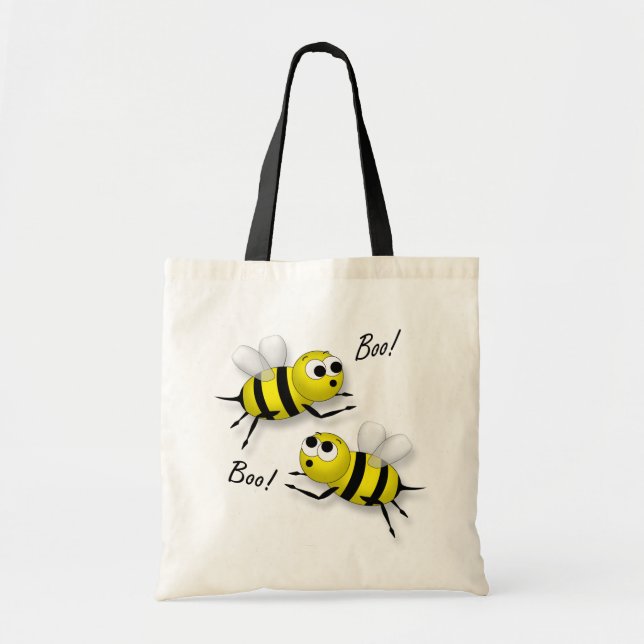 Boo Bees :: Halloween inspirerade Tote Bag Tygkasse (Framsidan)